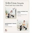 thumbnail image 2 of 2-in-1 Toddler Tricycle- Extended Push Handle for Effortless Push, Gift Trike, Kids Tricycle with Foldable Front Footrest, 2 of 6