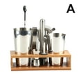 thumbnail image 2 of Ensemble de 11 Pcs pour Bar, Ensemble de Shaker à Cocktail avec Support en Bois, Outil de Mélange de Cocktail pour Bar, 2 of 9