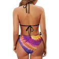 thumbnail image 6 of Chririnla Women's Halter Tie-Dye Bikini Set - Two Piece Triangle Swimsuit with Tie Sides | Quick Dry, Sexy Cutout Design for Beach & Pool Vacations, 6 of 9