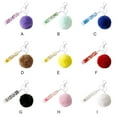 thumbnail image 2 of facefd Key Chain Ring Plush Ball Hanging Buckle Portable Keychain Holder Backpack Wallet Bag Decoration Keyring Pendant for Girls Black, 2 of 9
