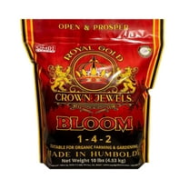 Royal Gold Crown Jewels Organic Bloom 1-4-2 Dry Soluble Fertilizer, 10 lbs - for Feeding Flowering Crops to Produce Vigorous Blossoms and Optimal Plant Development