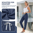 thumbnail image 2 of NICELF Sweatpants Women Joggers with Pockets High Waisted Elastic Lightweight Casual Athletic Workout Trousers, Navy Blue, 2 of 9