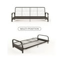 Mainstays Metal Arm Futon, Black Metal Frame with Black Mattress