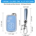 thumbnail image 3 of Key Fob Cover Compatible with Toyota Camry Avalon Corolla Highlander Prius RAV4 Venza Keychain Case Holder Protector,Silver-blue, 3 of 6