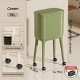 thumbnail image 4 of UFORU 16L Rolling Trash Can with 60 Bags, High-Leg No-Bend Design, Lockable Wheels, Durable ABS & PP Bin for Kitchen and Living Room, 4 of 10