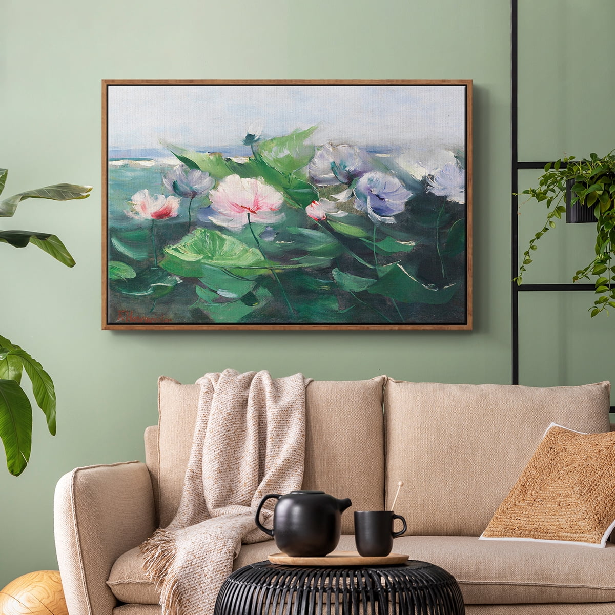 Vintage Botanical Print-LXIX By Wexford Home Framed in Walnut Wood Gallery Wrapped Canvas 17 in. x 25 in.