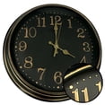thumbnail image 1 of Hauz - Horloge Murale Ronde, Diamètre 16 Pouces, Précision Quartz, Noir, 1 of 2