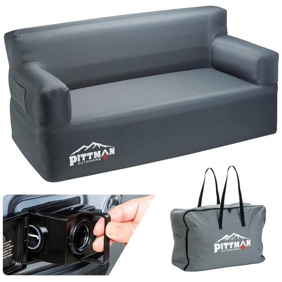 Pittman Outdoors Canapé Gonflable avec Pompe Intégrée, Sofa Portable pour Sports et Camping