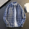thumbnail image 4 of Men's Plaid Button Down Shirt Long Sleeve Dress Shirts Regular Fit Casual Work Shirts with Chest Pocket, 4 of 7