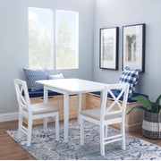 Linon Troyin Rustic Backless Corner Nook with Storage in Solid Unfinished Pine