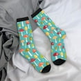 thumbnail image 5 of Rateoe Mushrooms for Women Casual Calf Socks - Cute Crew Socks - Thin Soft Above Ankle Socks Size 5-11, 5 of 6