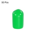 thumbnail image 3 of Uxcell 200Pcs 2mm Rubber End Caps Cover Vinyl Screw Thread Protector Round Wire Shelf Caps Green, Green 8mm 50, 3 of 5