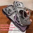 thumbnail image 3 of for iPhone 17 Pro Max KickStand Case, [Compatible with Magsafe] Shockproof Glitter Makeup Mirror Ring Holder Camera Lens Protector Cute Bling Cover for Girls Woman for 17 Pro Max 6.9", Purple, 3 of 13