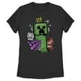 thumbnail image 1 of Women's Minecraft Creeper King Graphic Tee Black X Large, 1 of 3