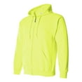 thumbnail image 2 of Heavy Blend Full-Zip Hooded Sweatshirt, S, Safety Green, 2 of 3