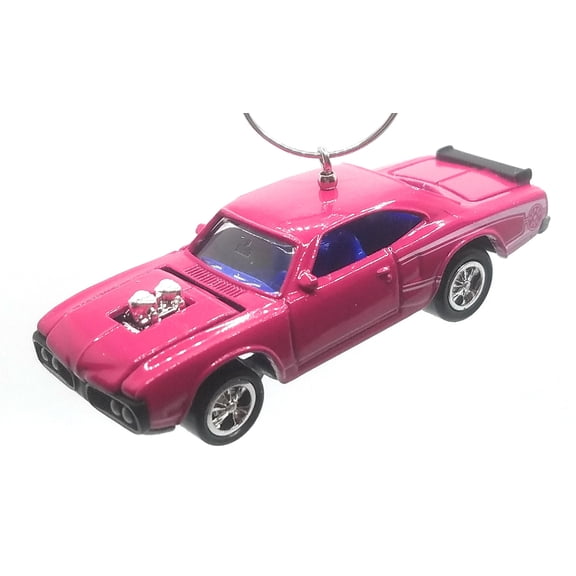 Christmas Ornament for 1970 Dodge Super Bee Pink White Stripes