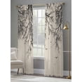 thumbnail image 3 of Beige Black Branches Sheer Curtains 108 Inch Length 2 Panels Set, Botanical Dead Tree Birds Voile Window Treatment Semi Sheer Long Curtains Drapes for Bedroom/Living Room/Kitchen 52"x108"x2, 3 of 7