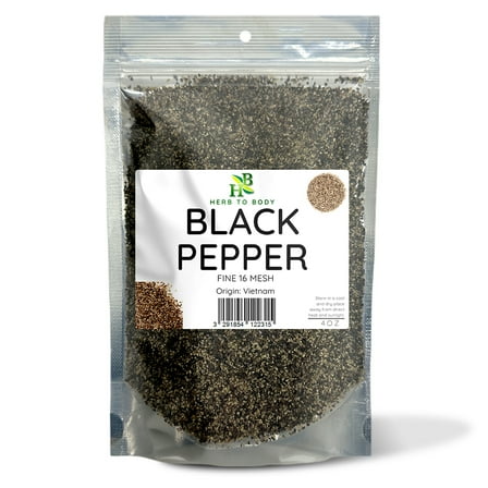 Herb To Body Black Pepper | 16 Mesh Fine | Wildcrafted | 4oz