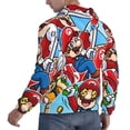 thumbnail image 4 of Lsque Mario Pattern Casual Men's Hoodie,Hooded Sweatshirt with Kangaroo Pocket,Pullover Hoodie-Medium, 4 of 8