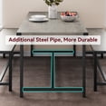 thumbnail image 3 of Garvee Dining Table Set for 4, Kitchen Table with Benches, Rectangular Dining Room Table Set with 2 Upholstered Benches, 3 Piece Dining Table Set for Small Space, Apartment, Studio, Retro Gray, 3 of 11
