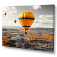 thumbnail image 2 of Designart "Scenic Views with Yellow Hot Air Balloons I" Hot Air Balloon Wall Art Print, 2 of 5