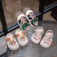 thumbnail image 6 of GiLiling Toddler Closed-Toe Sandals, Cute Colorful Appliqué Hook-and-Loop T-Strap, Soft Non-Slip PU Sandals for Summer Play (Red, 9-12 Months), 6 of 6