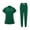 A02-Green, variant on QATAINLAV Scrubs Suit Set for Women Stretchy V Neck Short Sleeve Top and Straight Leg Joggers Pants 2 Piece Sets Medical Scrubs Nursing Uniform Army Green,L