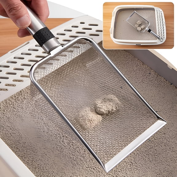 BPPEG Cat Litter Scooper Metal-Scoop Sifter Shovel Cleaner Toilet-Scooper Stainless Steel Litter Scoop