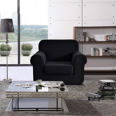 2-Piece Cotton Brushed Twill Sofa Slipcover – Thick Fabric, 4 Colors, Fits 3-Seater