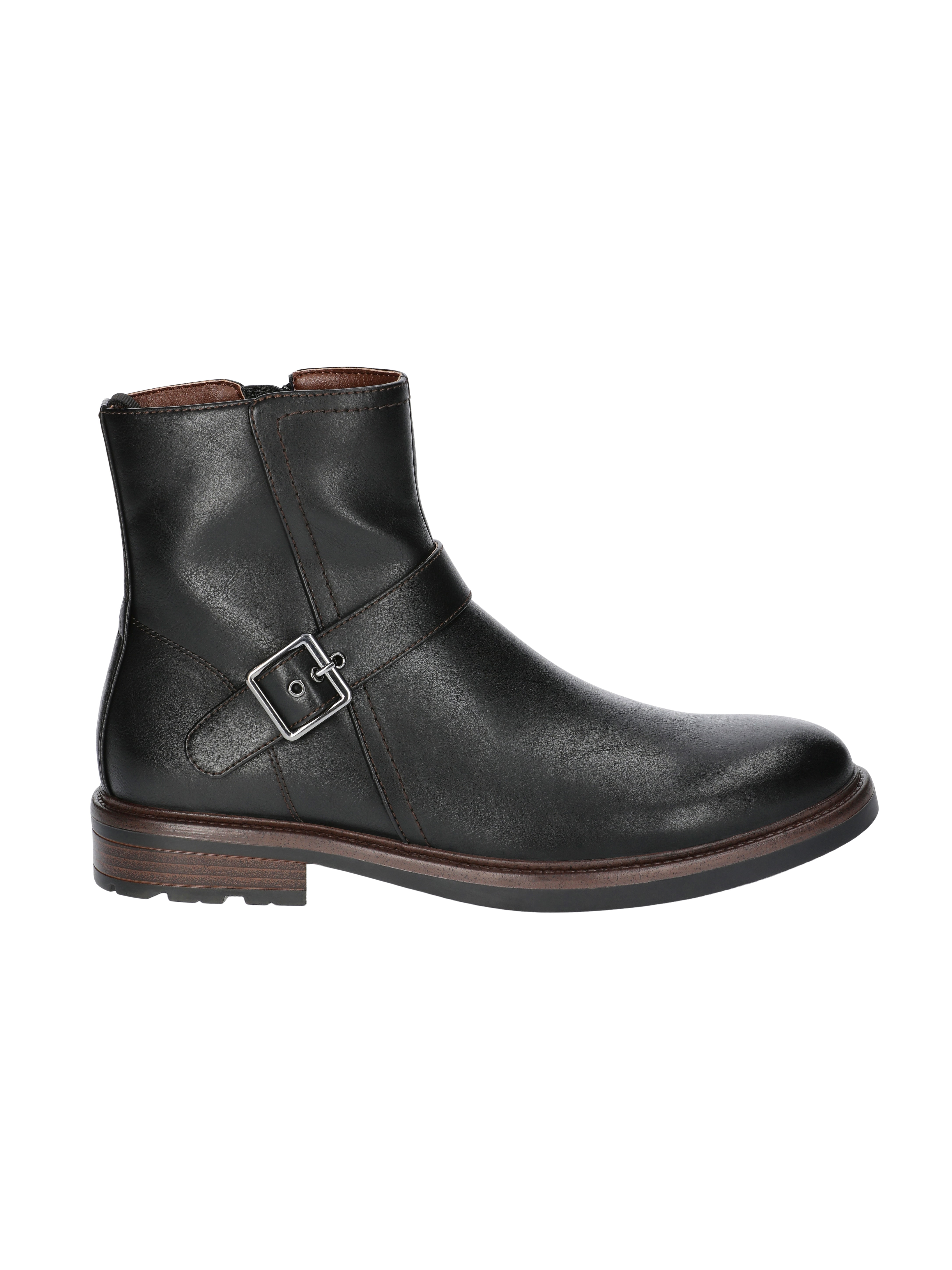 George Men's Faux Leather Buckle Boots