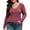 Burgundy, variant on Plus Size Sweaters for Women V Neck Long Sleeve Pullover Sweaters Casual Solid Tunic Tops, Black 2XL