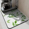 thumbnail image 4 of Large 18x24 Dish Drying Mat with Beautiful Sage Green Leaf Design - High Absorbency Microfiber Mat for Kitchen Counter, 4 of 7