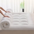 thumbnail image 2 of Queen Size Cotton Mattress Topper Pad White Soft Comfort Bed Topper for Bedroom, 2 of 5