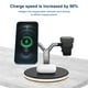 thumbnail image 4 of Cargador inteligente Auricular de cargas Dock de carga Carga rápida 3 en 1 Travel Office Homen Office Hotel Desktop Stand Pad con cable negro tholdsy EL006101-01B, 4 of 7