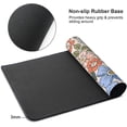 thumbnail image 3 of Pink Blue Cute Floral Gaming Mouse Pad Desk Mat XXL 35.4×15.7 in Anime Green Leaf Flowers Extended Mousepad 40X90cm with Non-Slip Rubber Base Stitched Edge Large Desk Pad for Women Gamer Office, 3 of 6