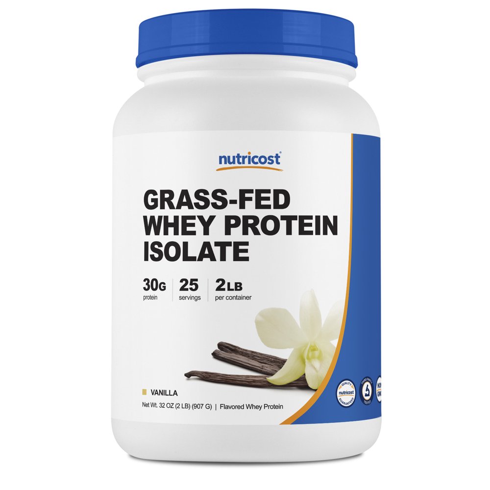 Nutricost GrassFed Whey Protein Isolate (Vanilla) 2LBS NonGMO