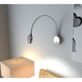 thumbnail image 3 of Luz de lectura LED de cabecera 3W Luz de lectura LED de cisne flexible Luz de pared negra Luz de lectura LED con interruptor Blanco cálido 3000K Moderno, 3 of 4