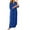 Blue, variant on IROINNID Sales Long Sleeve Dress for Women Full-Length Shift Dress V-Neck High Waist 3/4 Sleeve Long Dress,Black