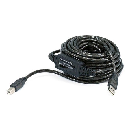 UPC: 0844660075318 | Monoprice USB 2.0 Cable – 33 Feet – Black | USB Type-A to USB Type -B  Active  28/24AWG For Scanners  Printers  Digital Camera