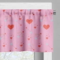 thumbnail image 3 of Ambesonne Valentine's Day Window Valance, Hearts and Cupid, 54" X 18", Pink Burnt Sienna, 3 of 5