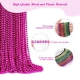 thumbnail image 2 of Collares de cuentas YAXINRUI, rosa intenso, Mardi Gras, 33 pulgadas, 24 unidades, 2 of 7