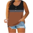 thumbnail image 2 of Ashirexll Sleeveless Tops for Women Plus Size Tunic Round Neck Lace Casual Loose Summer Sleeveless Tank, 2 of 5