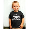 thumbnail image 2 of Tstars Boys T-Rex Big Brother T-shirt - Perfect Gift for Elder Sibling - Ideal for Birthdays, Pregnancy Announcements - Fun Dinosaur Themed Graphic Tee - Kids Love T-Rex - 2T California Blue, 2 of 6