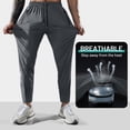 thumbnail image 4 of Men's Hiking Pants Quick-Dry Lightweight Sweatpants Outdoor Fishing Pants Water Resistant with Zipper Pockets, 4 of 6
