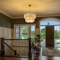 thumbnail image 5 of C Cattleya 20" 5-Light Natural Rattan Chandelier with 2-Tier Hand Woven Flower-Shaped Shade, 5 of 9