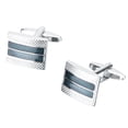 thumbnail image 3 of Gemelos Yinane Elegante Clásico Mancuernillas de plata para hombre, 3 of 8