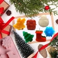 thumbnail image 4 of SIQINZONGWA (2 unidades) moldes de jabón navideños, moldes de silicona navideños para hacer jabón, hacer velas, hornear pasteles, calcetines de árbol de Navidad, copo de nieve, caja de regalo de Papá, 4 of 4
