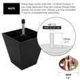thumbnail image 4 of LAVANE 4 inch / 10cm Plastic Furniture Legs, Set of 4 Mid Century Modern Square Pyramid Replacement Couch Feet with Pre-Drilled M8 5/16 Inch Bolt & Mounting Plate for Sofa Couch Cabinet Ottoman, 4 of 6