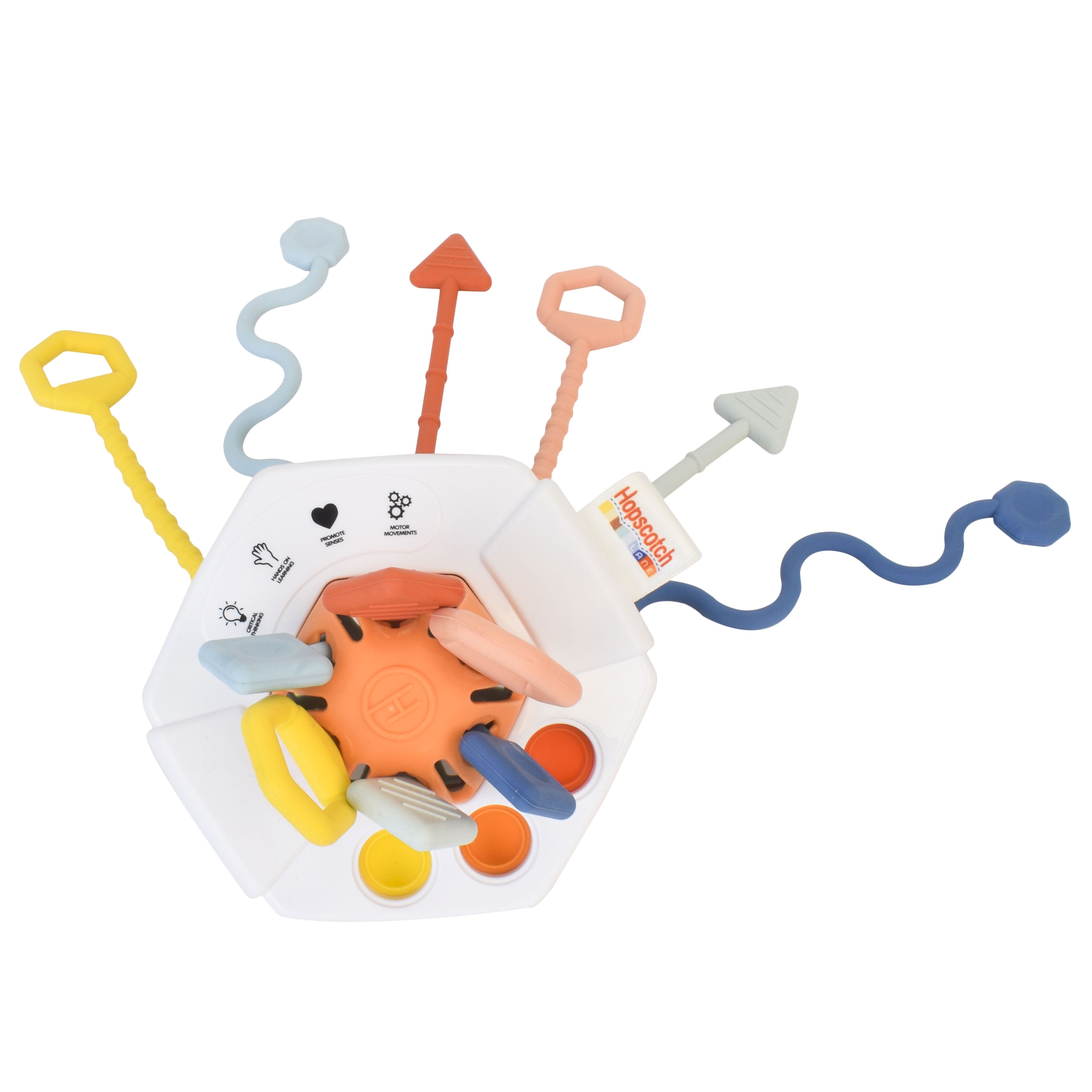 Hopscotch Lane Sensory Sticks – Silicone Ropes Activity Toy for Babies & Toddler 6 Months and Older