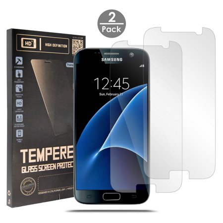 - 2X CLEAR HARD TEMPERED GLASS SCREEN PROTECTOR CRACK SAVER FOR SAMSUNG GALAXY S7 SM-G930